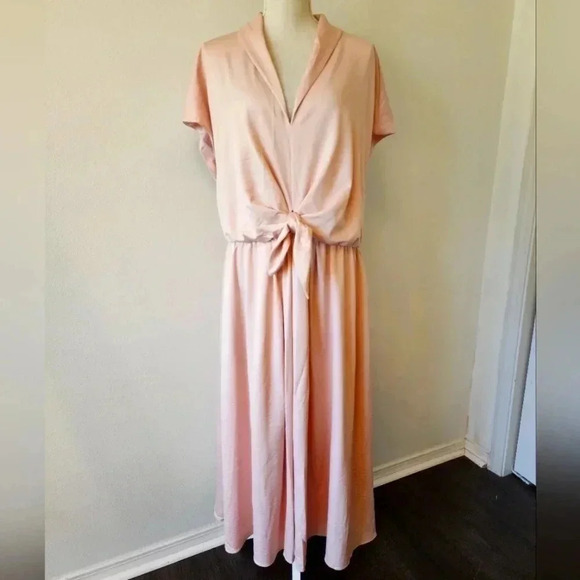 Glam Meets Glam Margie Tie Waist Satin Midi Dress sz 18 NWOT - Picture 12 of 15